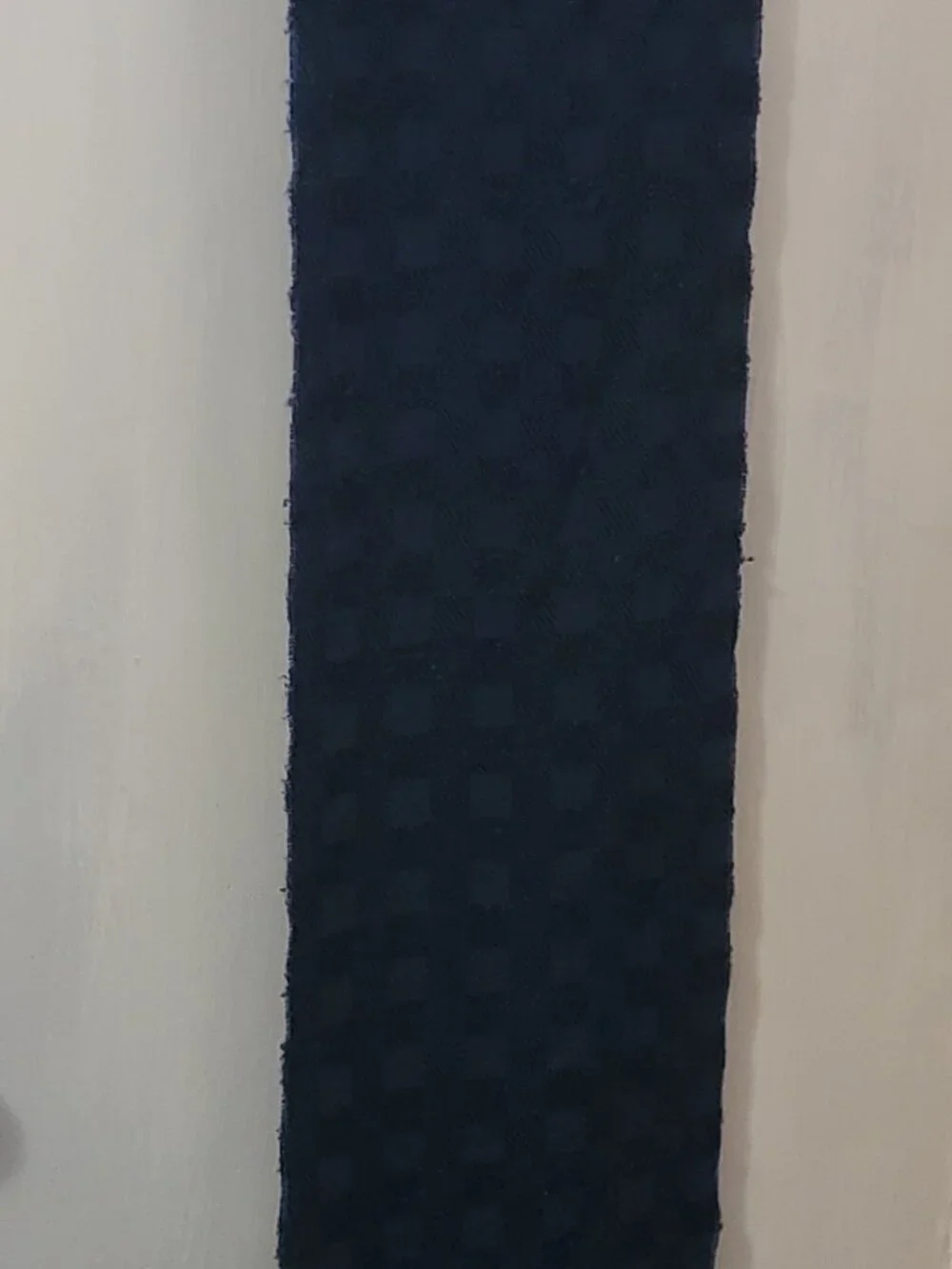 Vtg Dior Acrylic Blue Checkered Scarf Multitextured Italy